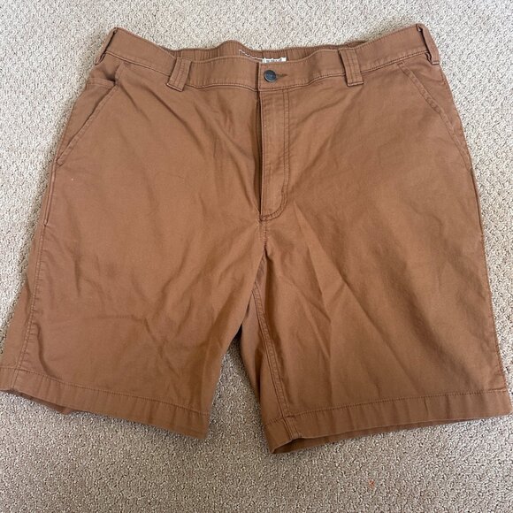 Carhartt Shorts Mens 38 Force Relazed Fit Twill 5 Pocket Work Elastic Waist 9" - Picture 1 of 10